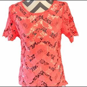 Lydia USA NWT Lace Top Coral Various Sizes